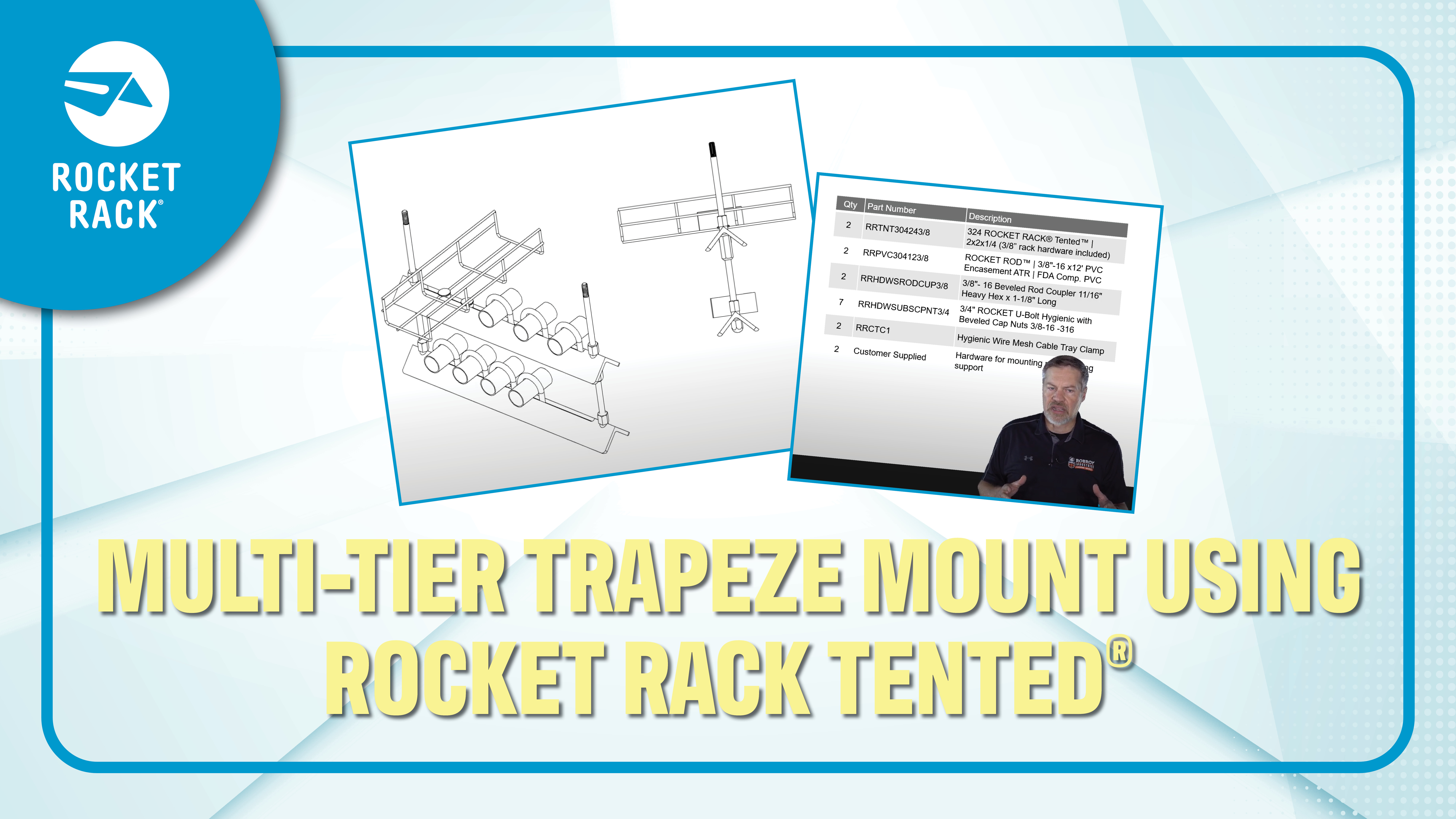 Multi-Tier Trapeze Mount with Tented Rack