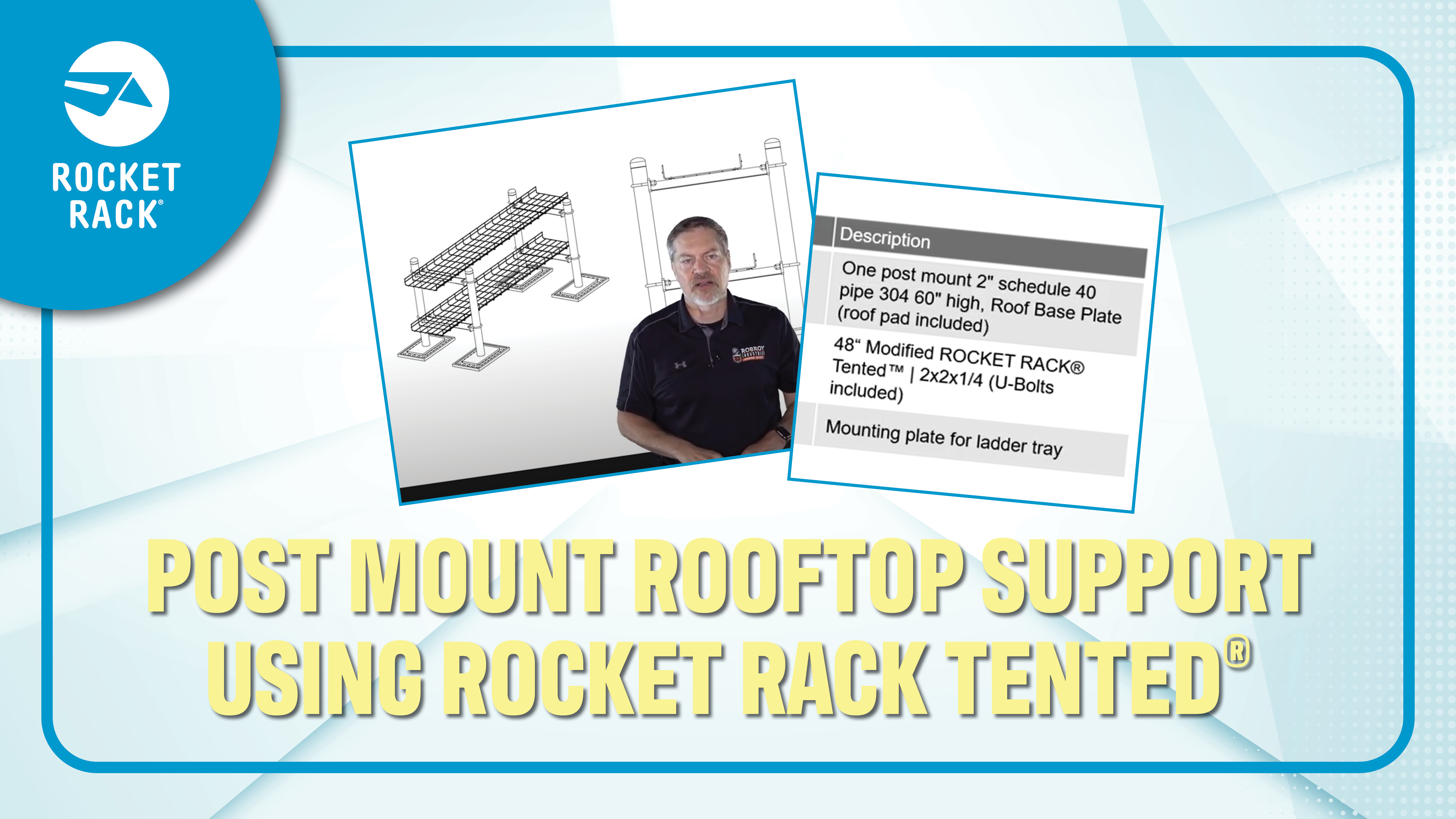 Rooftop Post Mount with Tented Rack