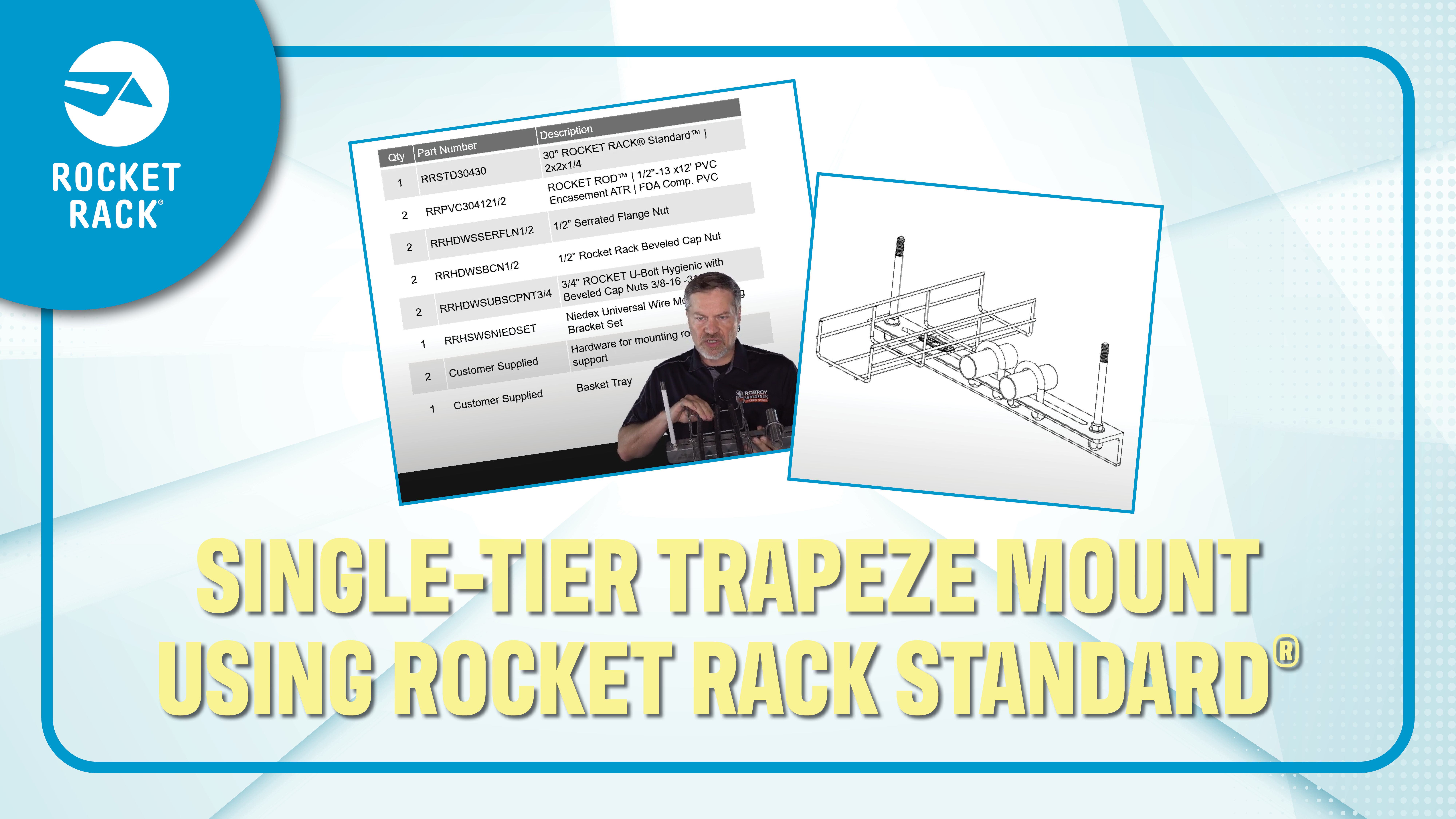 Single-Tier Trapeze Mount Standard Rack