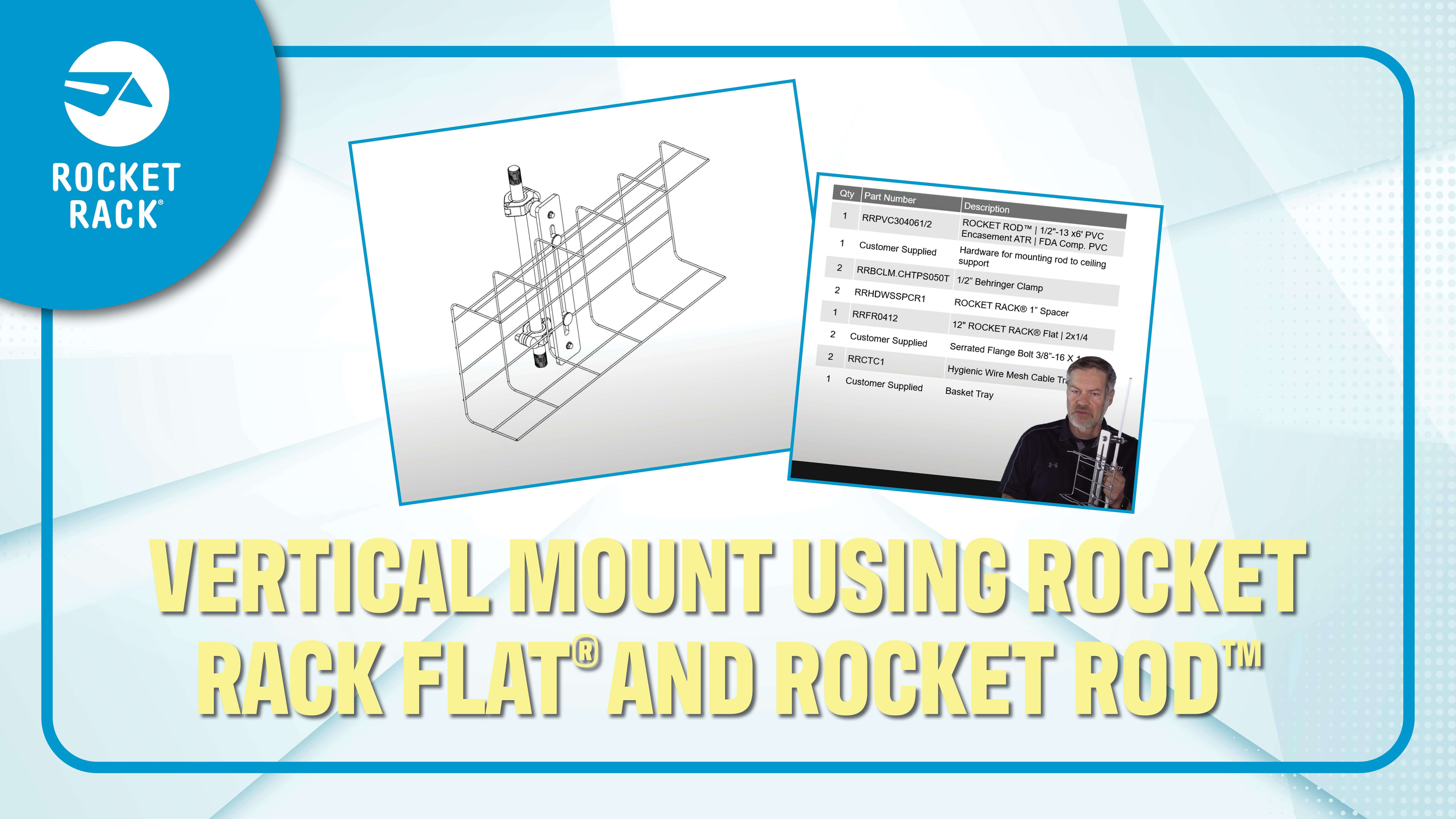 Vertical Mount Using Flat Rack and Rocket Rod