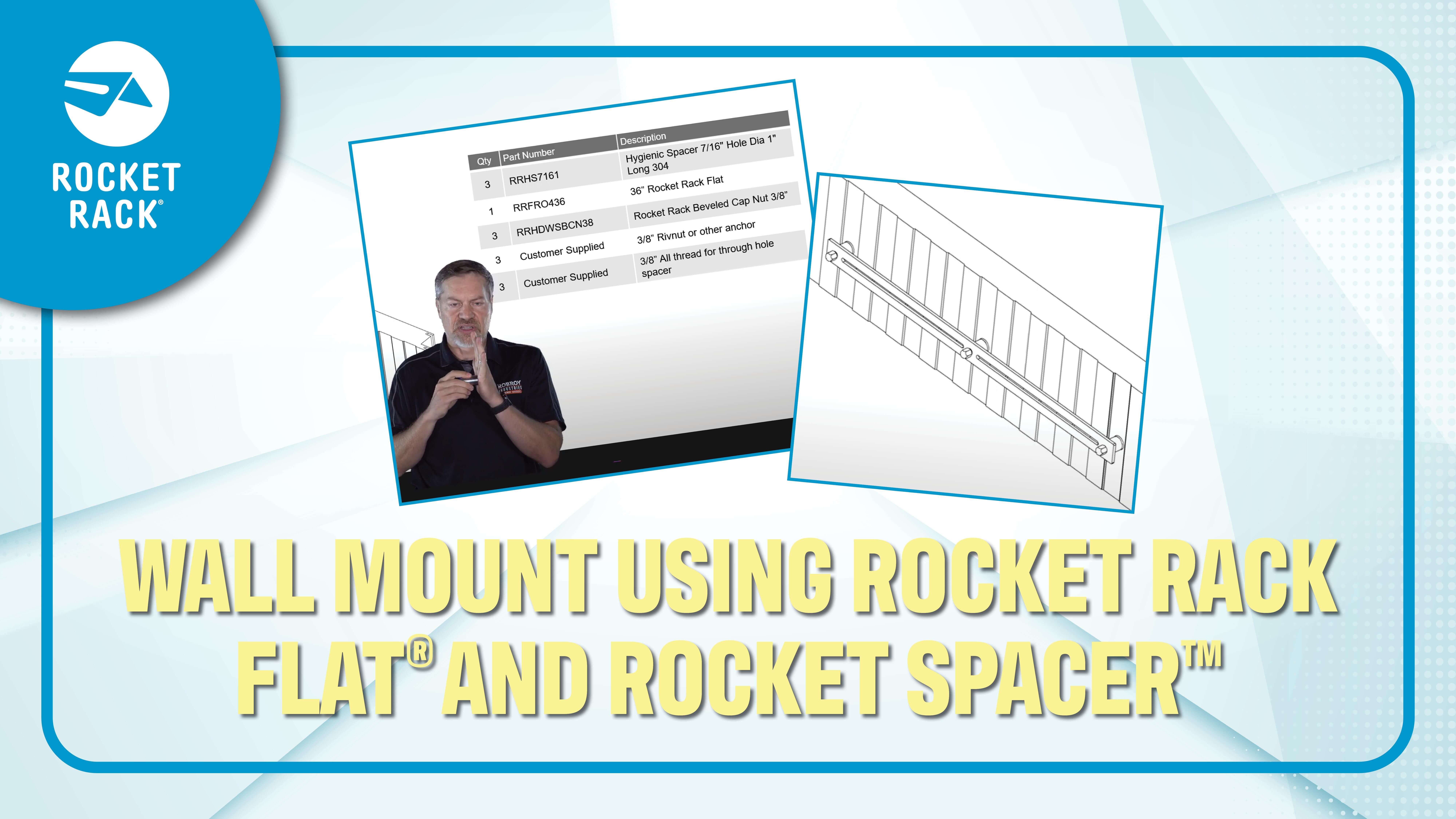 Wall Mount with Flat Rack and Spacer